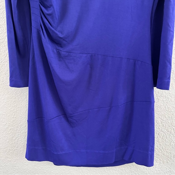 Diane von Furstenberg Joy Dress Size 14 Purple Sheath Long Sleeve - Picture 5 of 16